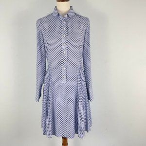 Banana Republic Floral Long Sleeve Pleated Midi Shirtdress